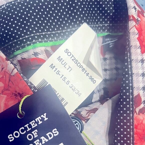 Society of Threads Men Slim Fit Floral
Performance Dress Shirt Gray Size M, red - Picture 11 of 11